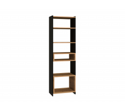 Regál TRIS 02, dub artisan/čierna