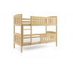 Detská poschodová posteľ KUBUS 90x200 cm, vrátane matracov, Prírodná