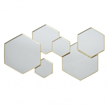 Dekorácia Aindar z hexagonálnych zrkadiel