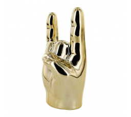 Dekorácia, figúrka Ruka malá Rock and Roll zlatá