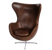 Kreslo Vajce tmavo hnedé vintage Premium