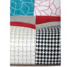 Hojdacie kreslo, poťah patchwork látka, drevené nohy, masív kaučukovník