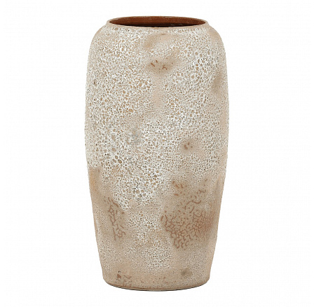 Váza keramická - výška 70 cm, světle béžová