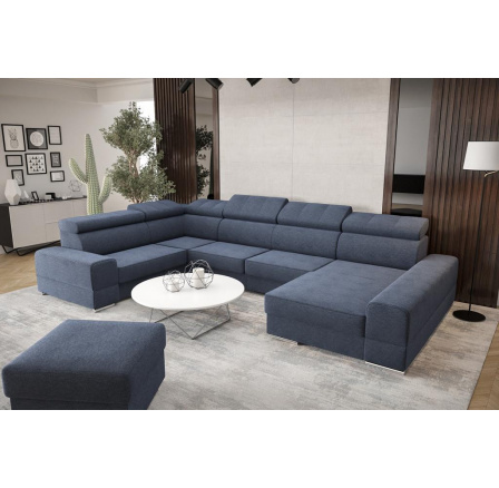 Rohová sedacia súprava ROYAL MAX II priemer 30x375x185 - modrá, ľavá Rohová sedacia súprava ROYAL MAX II priemer 30x375x185 - modrá, ľavá