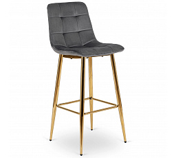 Barová stolička ARIEL Sivý Zamatový