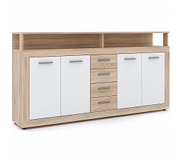 Komoda BLAGO 190 cm Dub Sonoma/Biela