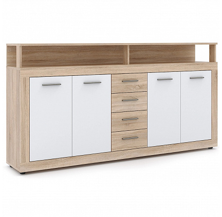 Komoda BLAGO 190 cm Dub Sonoma/Biela