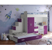 Vyvýšená posteľ PARADISE 5, Kašmír Fialová lesk