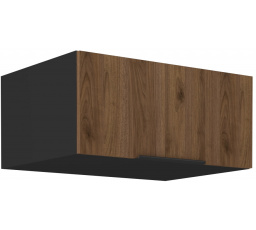 Horná skrinka MONZA - 80 NAGU-36 1F, Čierna mat/Orech