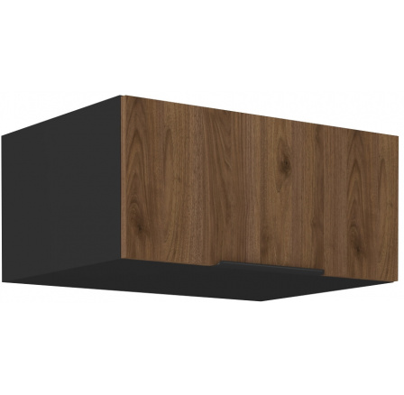 Horná skrinka MONZA - 80 NAGU-36 1F, Čierna mat/Orech