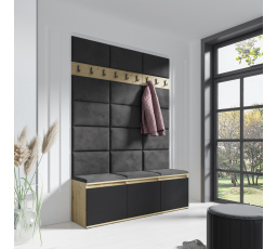 Predsieňová stena EMI 6, Trinity 15/Artisan + Black