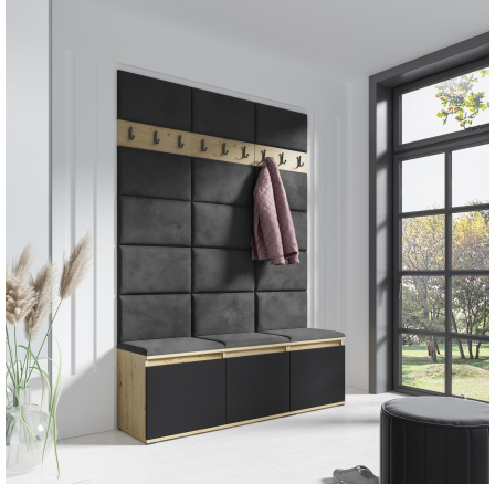 Predsieňová stena EMI 6, Trinity 15/Artisan + Black