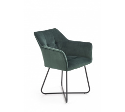 Jedálenská stolička K377, zelený zamat