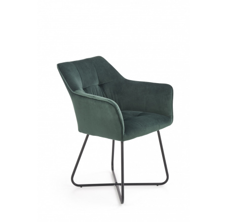 Jedálenská stolička K377, zelený zamat