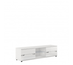 ALASKA AL30 - TV stolík biely/biely vysoký lesk MDF (P9RXAS30) (MM) (K150)