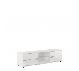 ALASKA AL30 - TV stolík biely/biely vysoký lesk MDF (P9RXAS30) (MM) (K150)
