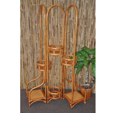 Ratanový paraván so stojanom na kvety med Ratanový paraván so stojanom na kvety med