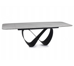 Jedálenský stôl INFINITY CERAMIC, Nature Cloud biely mat/čierny mat