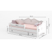 Posteľ s matracom EMKA Gray 160x80 Biela+Šedá