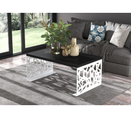 Konferenčný stolík SEMARA 100x60 Biela+Čierna