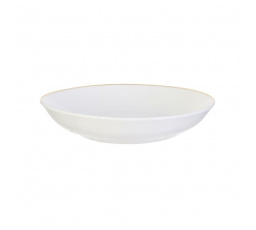 Hlboký tanier Pearl Gold 20cm biely