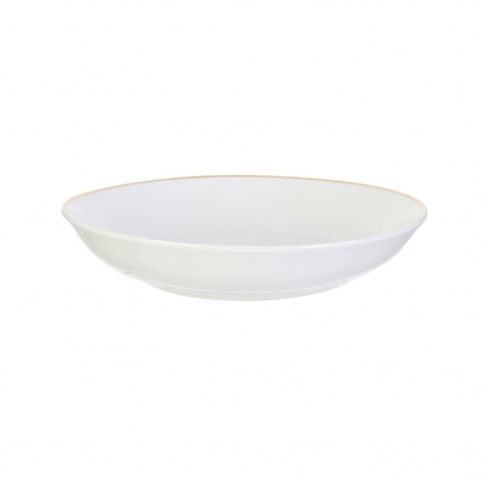 Hlboký tanier Pearl Gold 20cm biely