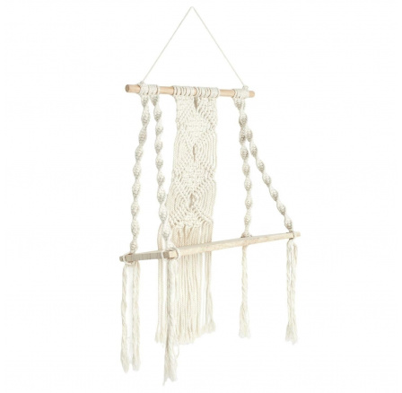 Stredná boho polička macramé béžová