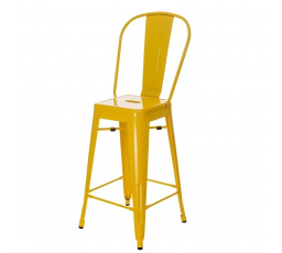 Hoker Paris Back 66cm žltý inšpirovaný Tolix