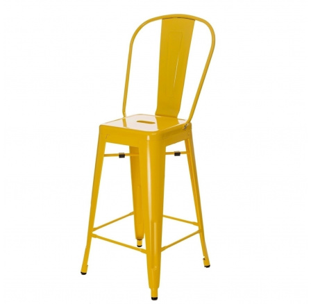 Hoker Paris Back 66cm žltý inšpirovaný Tolix Hoker Paris Back 66cm žltý inšpirovaný Tolix
