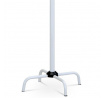 Regál, kovová konštrukcia, biely lesklý lak, výška 182 cm, nosnosť 10 kg