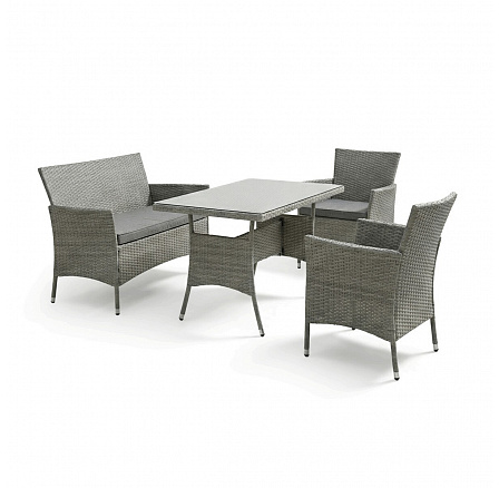 Zahradní sestava 100x60x69cm, polyratan, šedá, AZS-A1442 GREY Zahradní sestava 100x60x69cm, polyratan, šedá, AZS-A1442 GREY