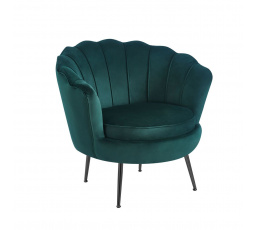 Kreslo velvet zelené /čierne nohy/ LC-032-1
