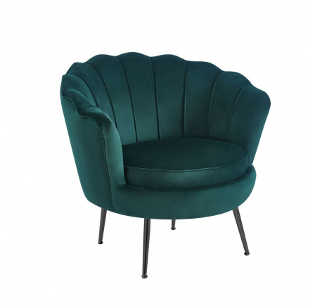 Kreslo velvet zelené /čierne nohy/ LC-032-1 Kreslo velvet zelené /čierne nohy/ LC-032-1