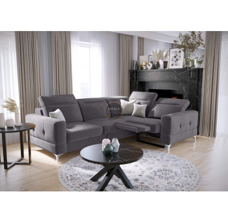 Rohová sedacia súprava MALIBU, relax s funkciou spania 185x250 cm - sivá, pravá Rohová sedacia súprava MALIBU, relax s funkciou spania 185x250 cm - sivá, pravá
