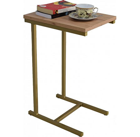 Odkladací stolík Loft II – v rôznych farbách – dub Artisan, zlatý Odkladací stolík Loft II – v rôznych farbách – dub Artisan, zlatý