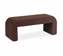 Čalúnený taburet DELINO hnedý Boucle