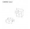 Detská izba CARINI 3 mini, svetlý grafit/biely briliant/dub nash