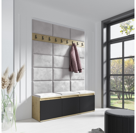 Predsieňová stena EMI 6, Trinity 32/Artisan + Black