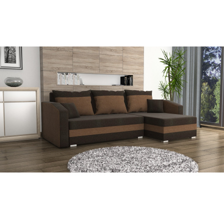 Rohová sedacia súprava Fabian UNI tm.hnedá/hnedá