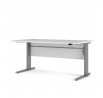 Písací stôl OFFICE 80400/318, Biela/Silver grey