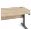 Písací stôl OFFICE 80400/318, Dub sonoma/Silver grey