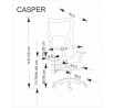 Kancelárske kreslo CASPER, čierne