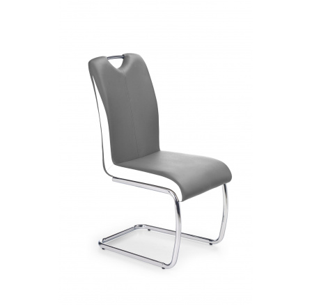 Jedálenská stolička K184, sivá/biela