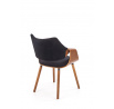 Jedálenská stolička K396, orechová / čierna