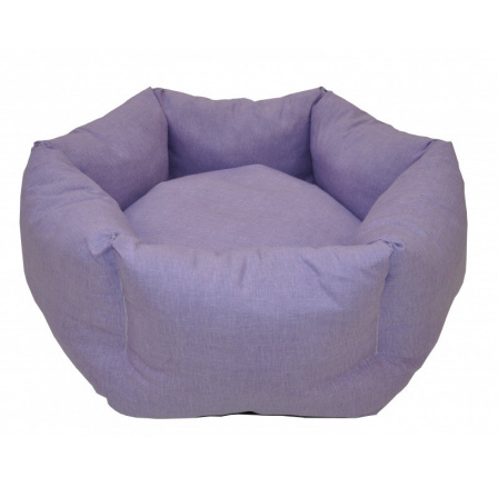 Šesťhranná posteľ AXIN - fialové odlesky