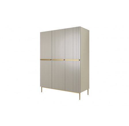 Šatní skriňa Nicole, kašmír / zlaté nohy Šatní skriňa Nicole, kašmír / zlaté nohy