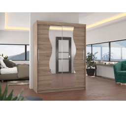 Posuvná skriňa so zrkadlom RENZO 150 Truffle+Truffle