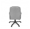 Kreslo kancelárske, sivá látka, sivý plastový kríž, kolieska na tvrdé povrchy