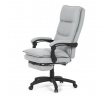 Kancelárske stoličky s podnožkou, svetlosivá látka, PC mechanizmus s aretáciou