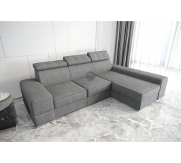 Rohová sedacia súprava ROYAL 295×185 - sivá, pravá